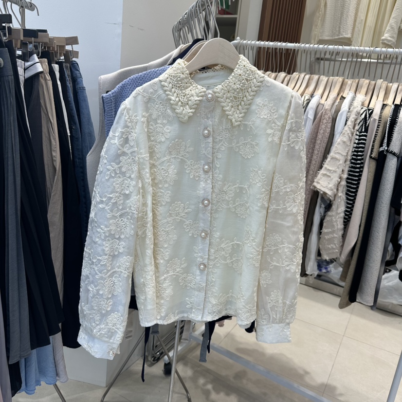 J&C韓國直郵女裝新款休閑人氣熱賣25春夏真品襯衫蕾絲衫J&C/J.BLANC襯衫/蕾絲衫