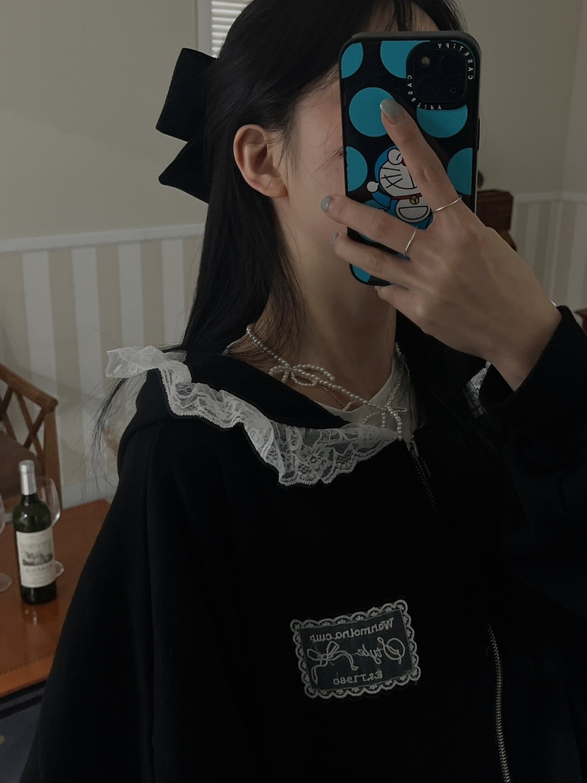 MA NYO韓國直郵女士新品職業休閑推薦時尚人氣衛衣拉鏈連帽MA NYO衛衣