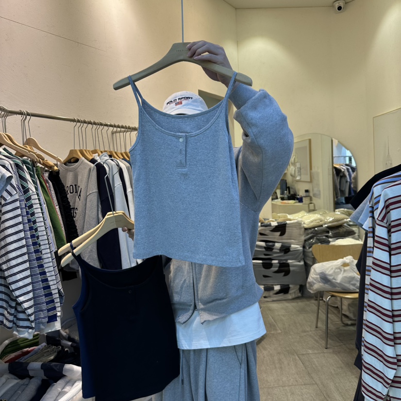 AND FLOYD韓國代購女士新品人氣25春夏真品時尚職業吊帶背心AND FLOYD吊帶/背心