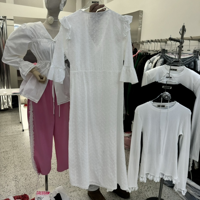 SAEGGAM韓國直郵㊣東大門實拍女裝新品時尚休閑職業25春夏連衣裙SAEGGAM連衣裙