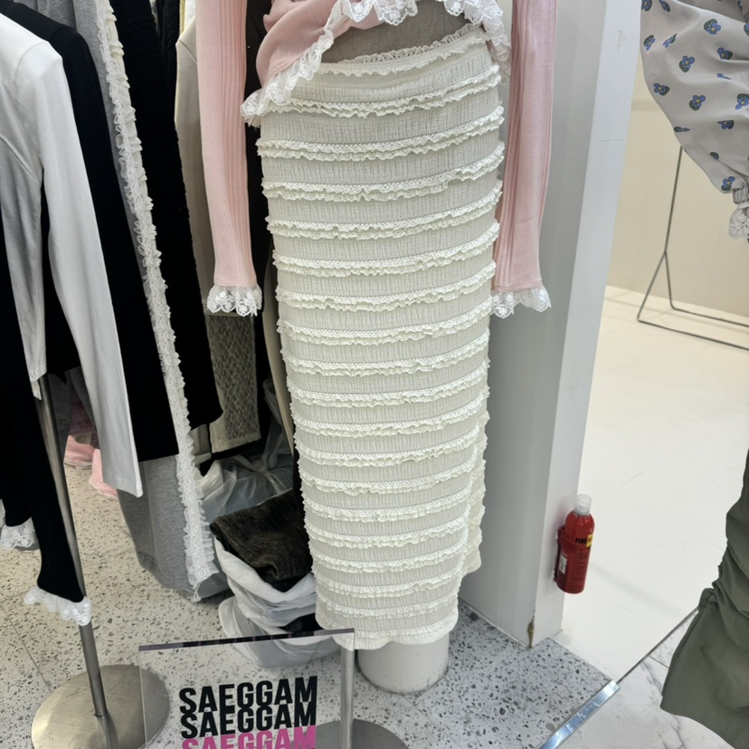 SAEGGAM韓國直郵㊣女裝新款職業熱賣休閑推薦25春夏半身裙中短裙SAEGGAM半身裙/中短裙