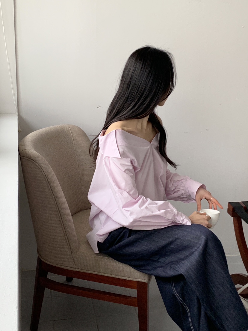 BOUND.A直郵韓國代購㊣女裝新款職業推薦休閑25春夏襯衫蕾絲衫BOUND.A襯衫/蕾絲衫