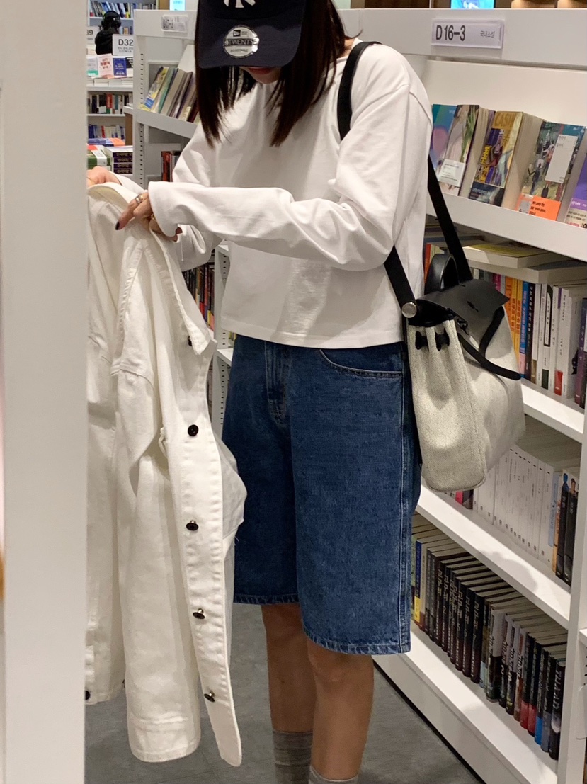 COURGETTE直郵韓國代購㊣女裝新款時尚25春夏推薦休閑長袖T恤COURGETTE長袖T恤