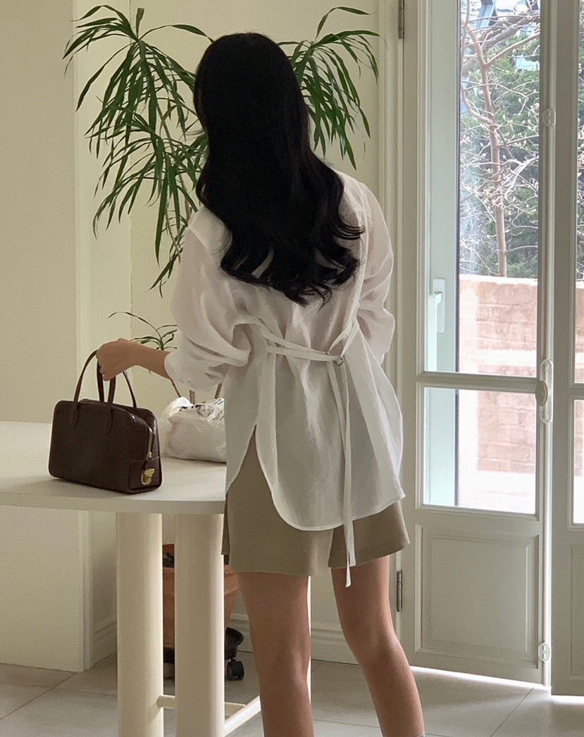 MONTER直郵韓國代購㊣女裝新款休閑推薦熱賣25春夏襯衫蕾絲衫MONTER襯衫/蕾絲衫