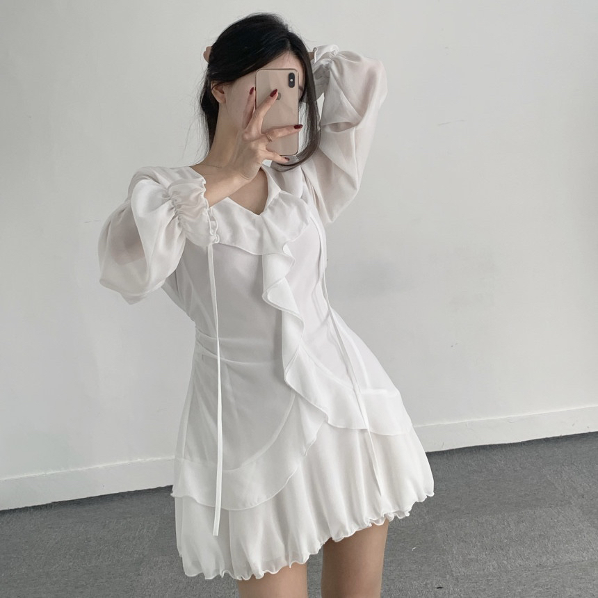 BANI BLUSH直郵韓國代購㊣女裝新品休閑職業25春夏人氣連衣裙BANI BLUSH連衣裙