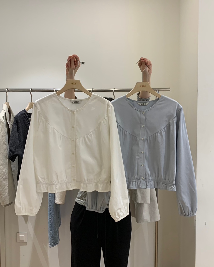 JUEDE(此品牌容易投訴)韓國㊣直郵東大門代購女裝新品熱賣襯衫蕾絲衫JUEDE襯衫/蕾絲衫
