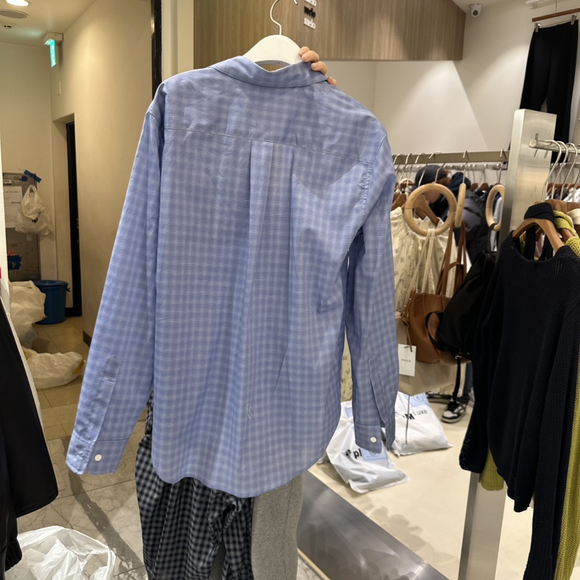 THE SIGNATURE直郵韓國代購㊣女裝新款25春夏襯衫蕾絲衫格紋THE SIGNATURE襯衫/蕾絲衫