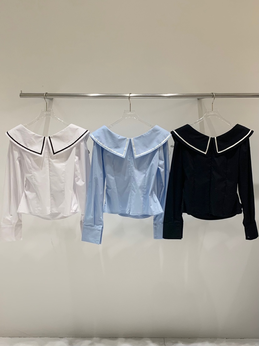 FABRIC直郵韓國代購㊣女裝新品時尚職業推薦休閑襯衫蕾絲衫FABRIC襯衫/蕾絲衫