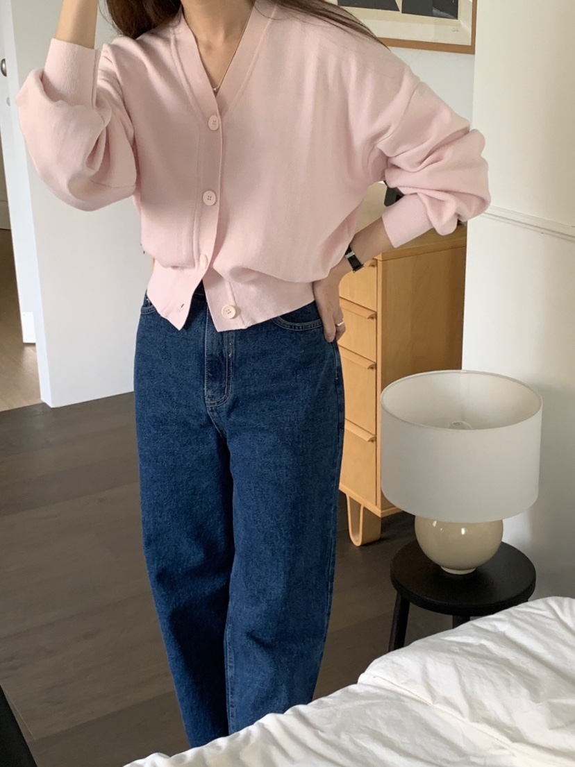 WOOD韓國直郵㊣女裝新款熱賣時尚人氣職業休閑推薦針織衫開衫WOOD針織衫