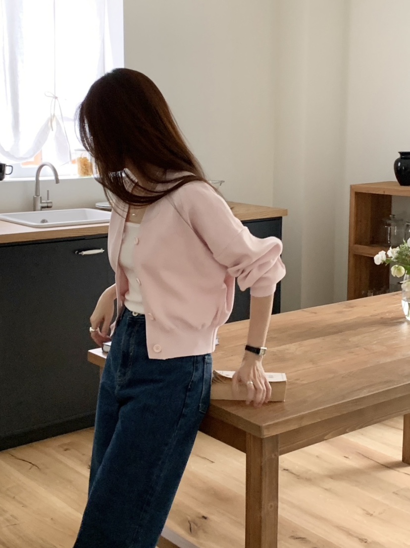 WOOD韓國直郵㊣女裝新款熱賣時尚人氣職業休閑推薦針織衫開衫WOOD針織衫