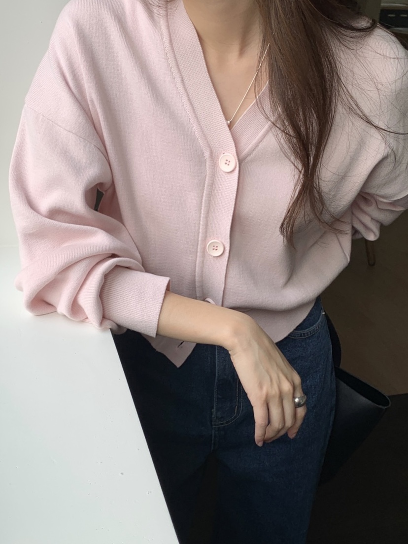 WOOD韓國直郵㊣女裝新款熱賣時尚人氣職業休閑推薦針織衫開衫WOOD針織衫