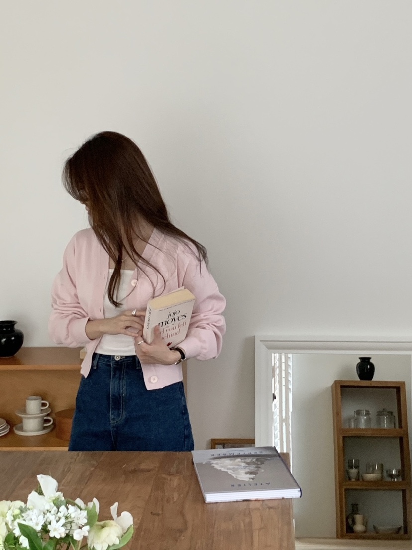 WOOD韓國直郵㊣女裝新款熱賣時尚人氣職業休閑推薦針織衫開衫WOOD針織衫