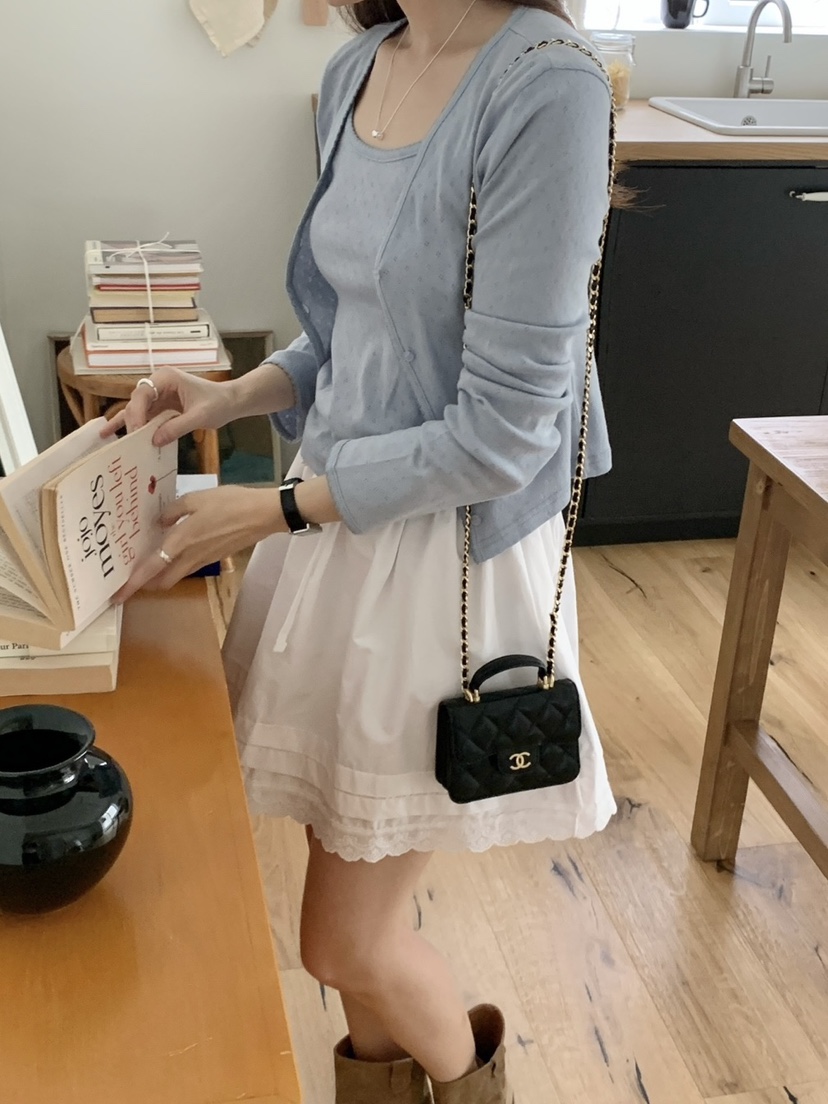 WOOD韓國㊣直郵東大門代購女裝新品休閑職業人氣套裝蕾絲開衫WOOD套裝