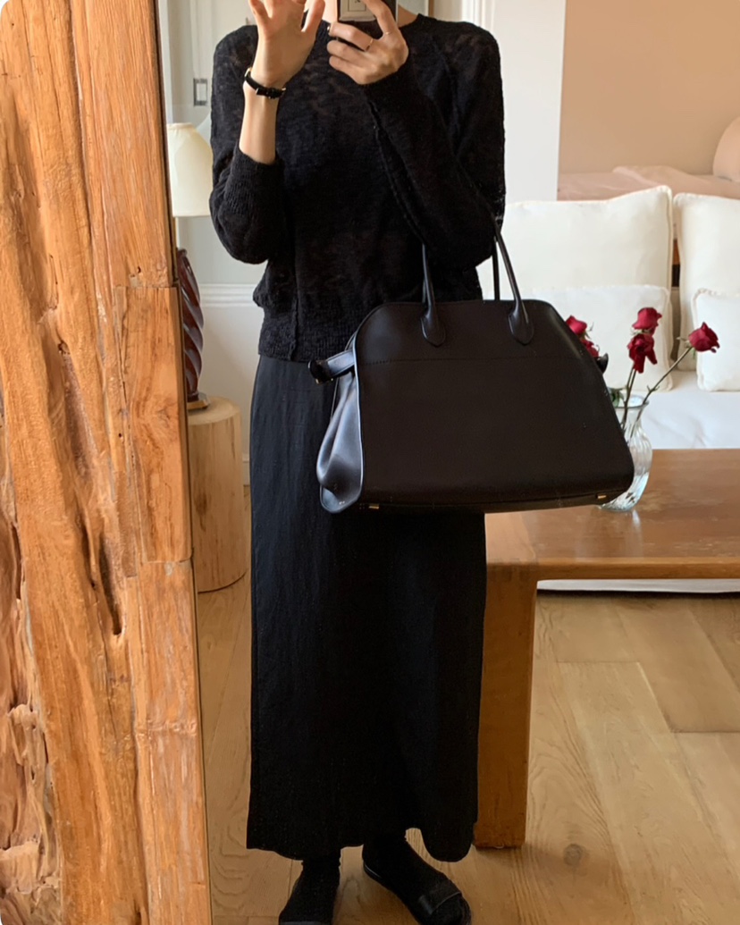 A Flan直郵韓國代購㊣女裝新款25春夏人氣職業熱賣時尚長裙AFN/A Flan長裙