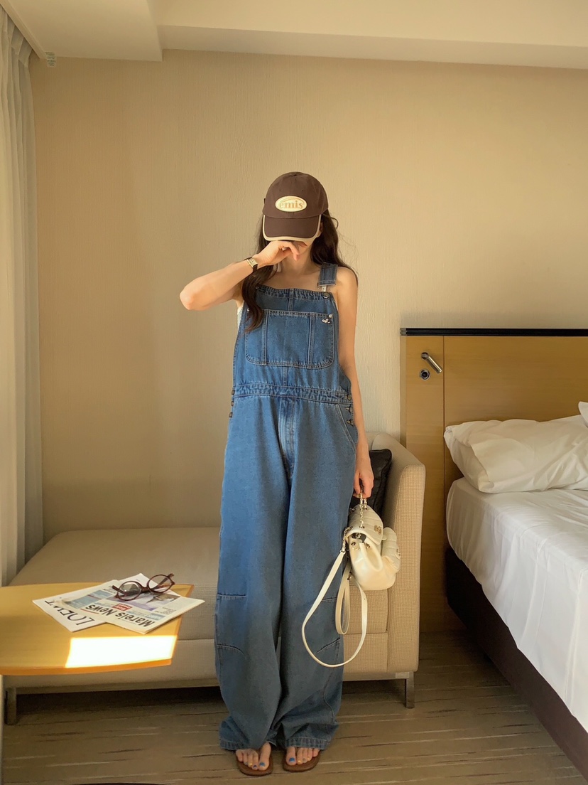 FORMSTUDIO韓國直郵㊣東大門實拍女裝新款推薦背帶褲工裝褲FORMSTUDIO背帶褲