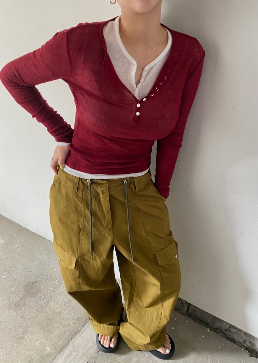 BYRING韓國㊣直郵東大門代購女裝新款時尚推薦職業人氣長袖T恤BYRING長袖T恤
