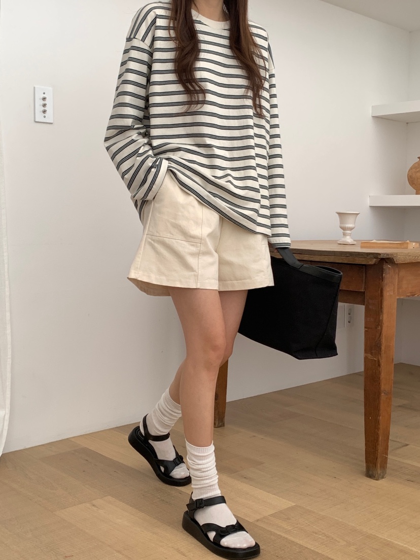 WOOD直郵韓國代購㊣女裝新品休閑25春夏人氣職業熱賣推薦短褲WOOD短褲