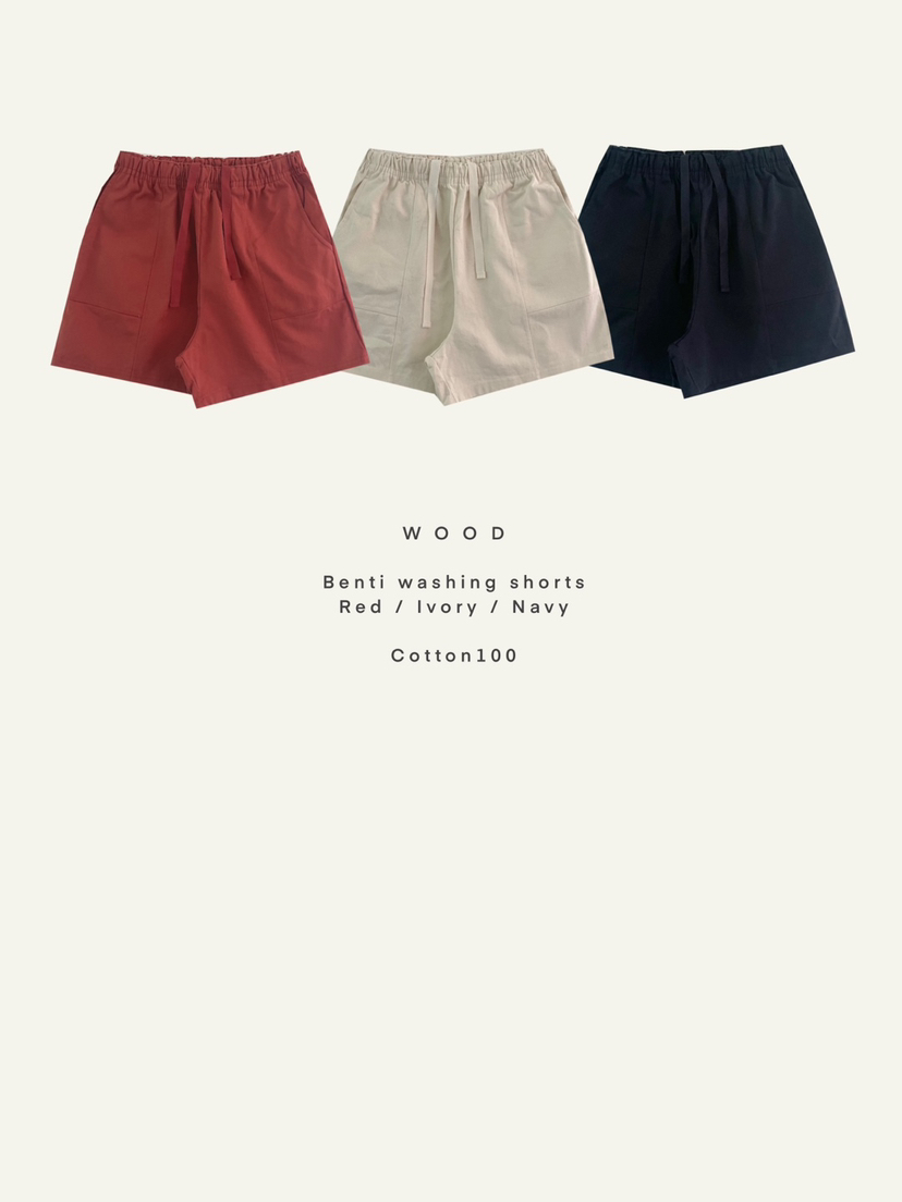 WOOD直郵韓國代購㊣女裝新品休閑25春夏人氣職業熱賣推薦短褲WOOD短褲