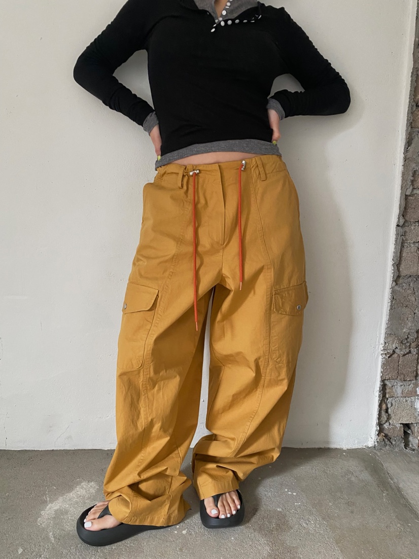 BYRING韓國㊣直郵東大門代購女裝新款時尚推薦休閑褲工裝褲BYRING休閑褲