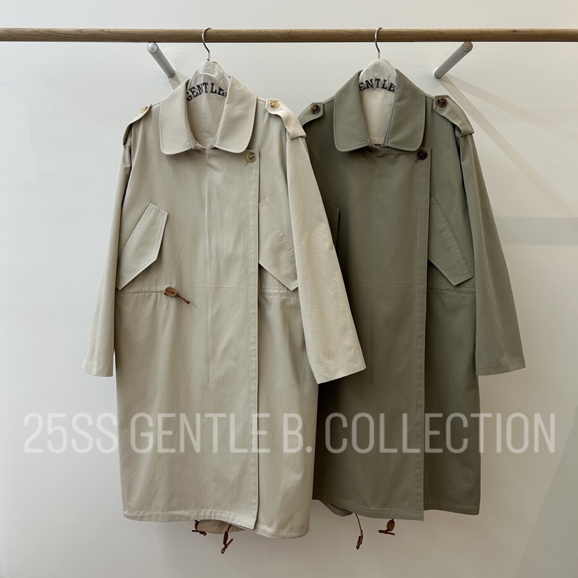 GENTLE B韓國㊣直郵東大門代購女裝新款時尚人氣休閑長款風衣GENTLE B長款風衣