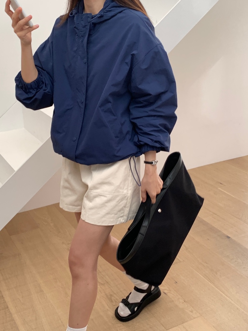 WOOD直郵韓國代購㊣女裝新品25春夏人氣時尚職業休閑夾克連帽WOOD夾克