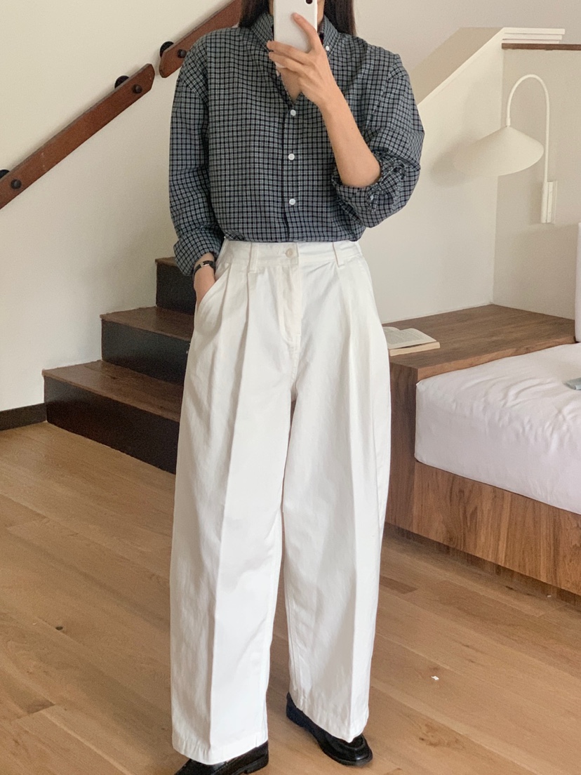 WOOD韓國直郵㊣女裝新款休閑推薦人氣職業時尚熱賣襯衫蕾絲衫WOOD襯衫/蕾絲衫
