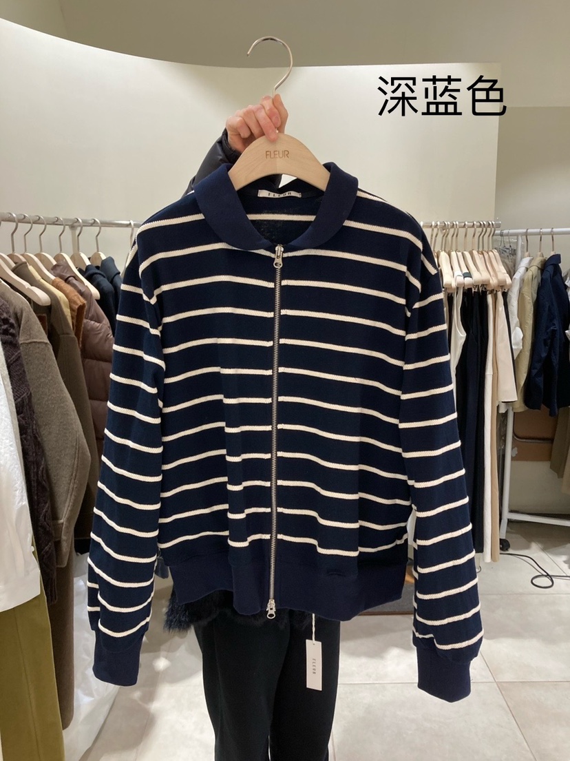 FLEUR-P韓國直郵㊣東大門實拍女裝新款熱賣職業25春夏衛衣拉鏈FLEUR衛衣