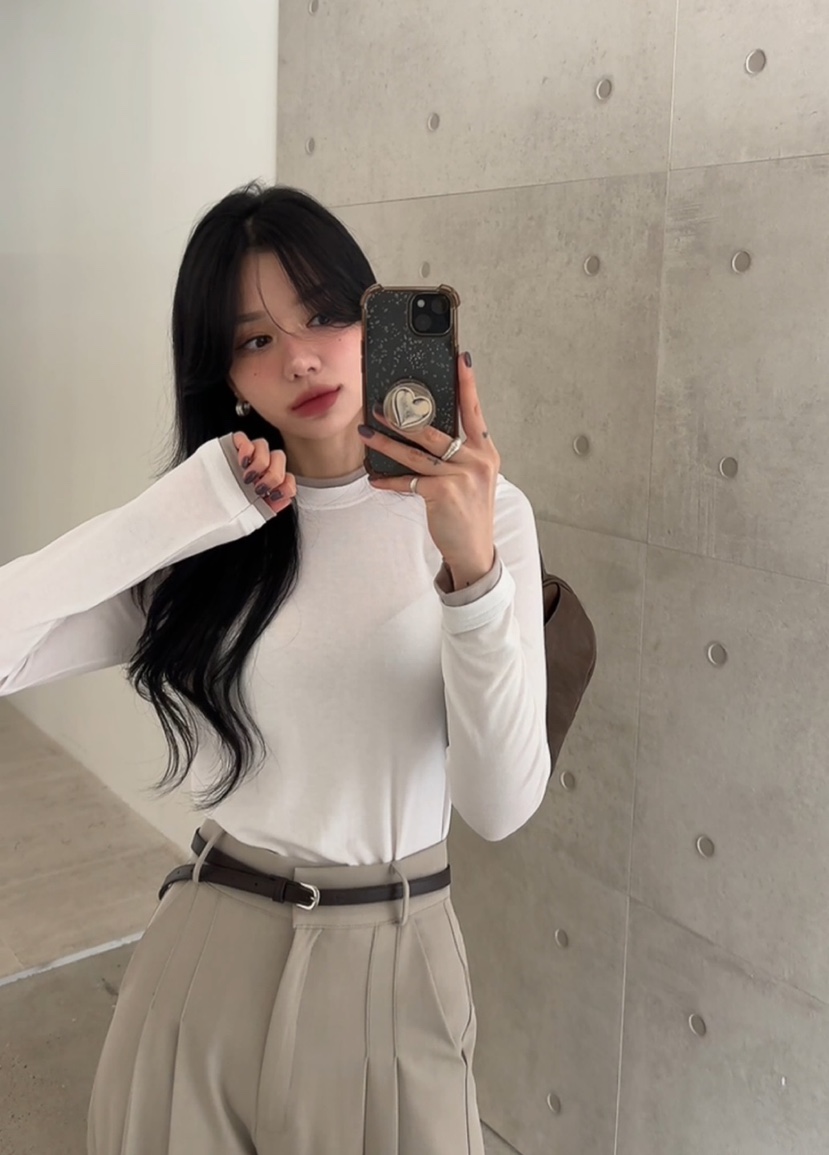 AMUSE SEOUL韓國㊣直郵東大門代購女裝新款推薦人氣長袖T恤AMUSE SEOUL長袖T恤