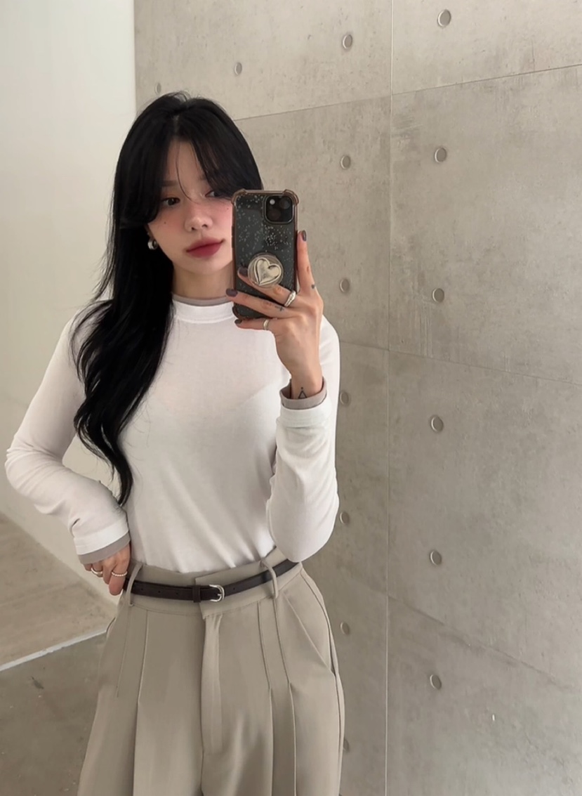 AMUSE SEOUL韓國㊣直郵東大門代購女裝新款推薦人氣長袖T恤AMUSE SEOUL長袖T恤