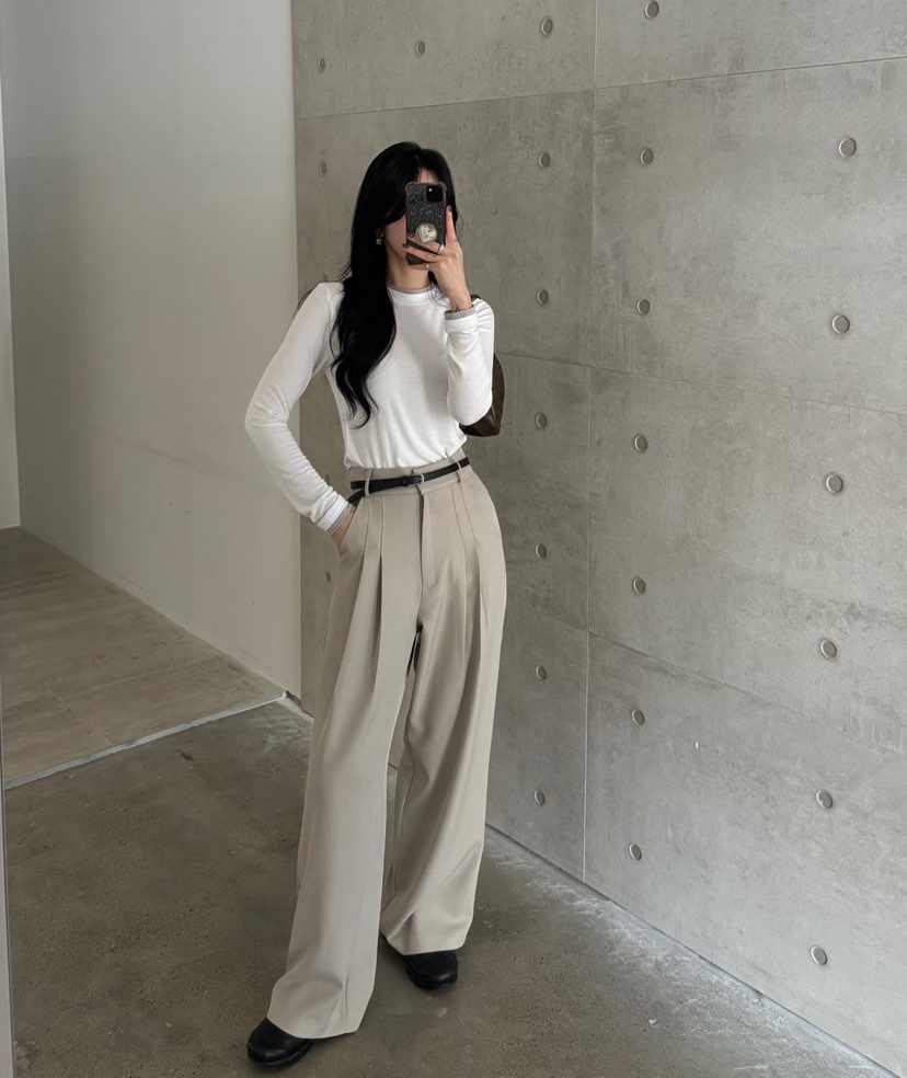 AMUSE SEOUL直郵韓國代購㊣女裝新款25春夏推薦時尚休閑褲AMUSE SEOUL休閑褲