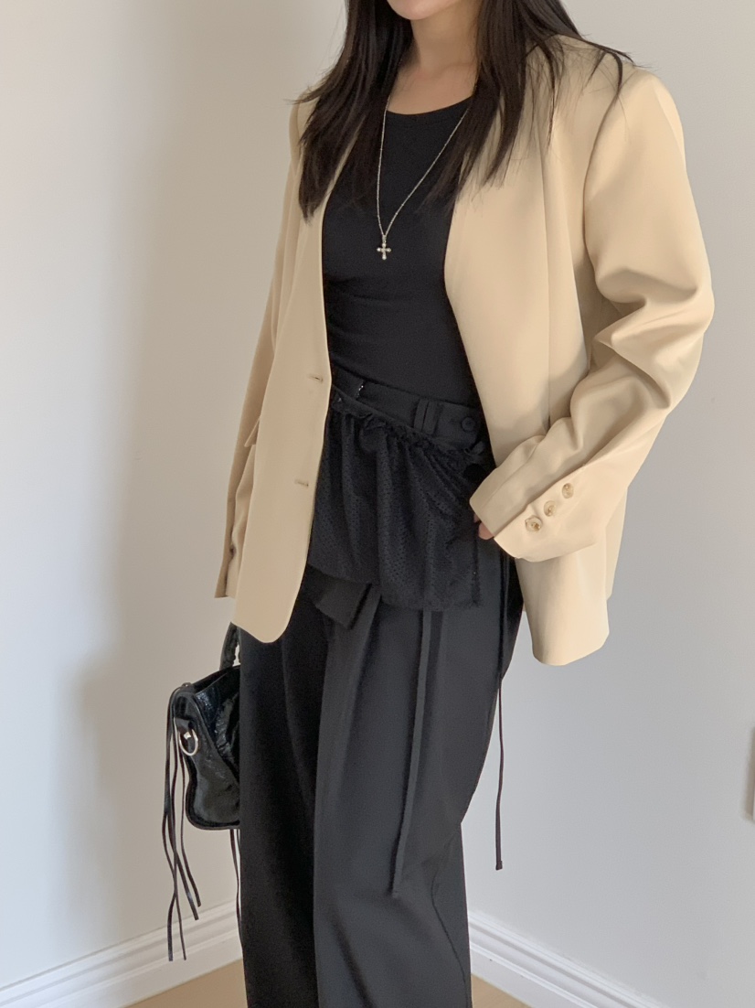 BEFORE SUNRISE韓國直郵㊣東大門實拍女裝新款25春夏時尚夾克BEFORE SUNRISE夾克