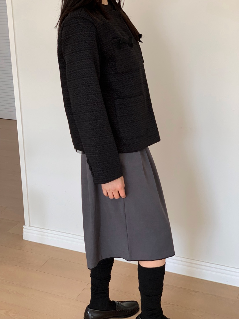BEFORE SUNRISE韓國直郵㊣女裝新款推薦休閑人氣夾克粗花呢BEFORE SUNRISE夾克