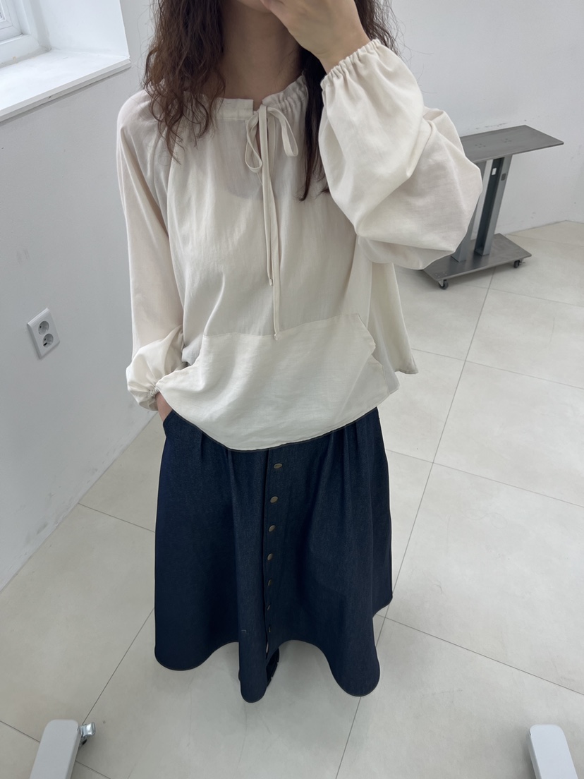 HOME GROUND韓國直郵㊣東大門實拍女裝新款熱賣襯衫蕾絲衫口袋HOME GROUND襯衫/蕾絲衫