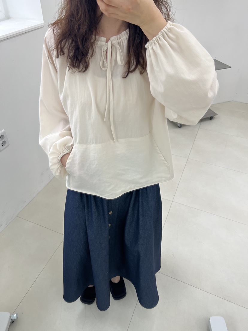 HOME GROUND韓國直郵㊣東大門實拍女裝新款熱賣襯衫蕾絲衫口袋HOME GROUND襯衫/蕾絲衫