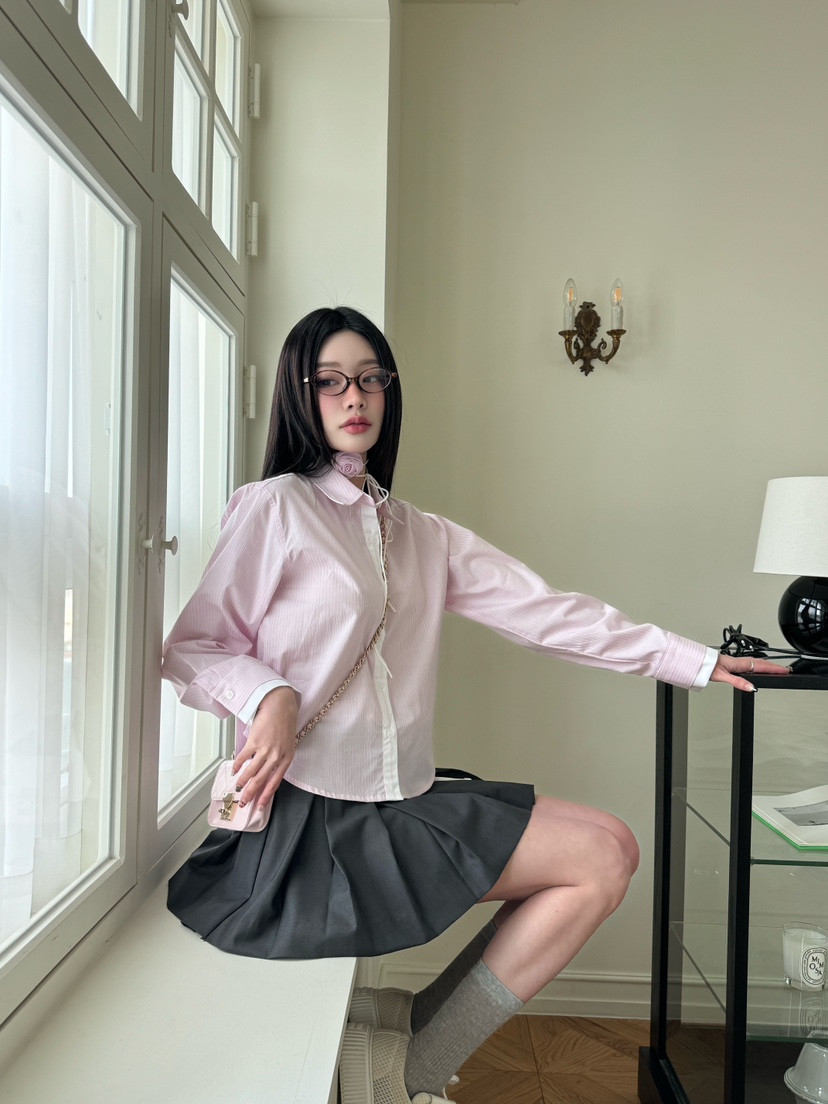 MARKE-P韓國直郵㊣東大門實拍女裝新品人氣襯衫蕾絲衫套裝MARKE-P襯衫/蕾絲衫