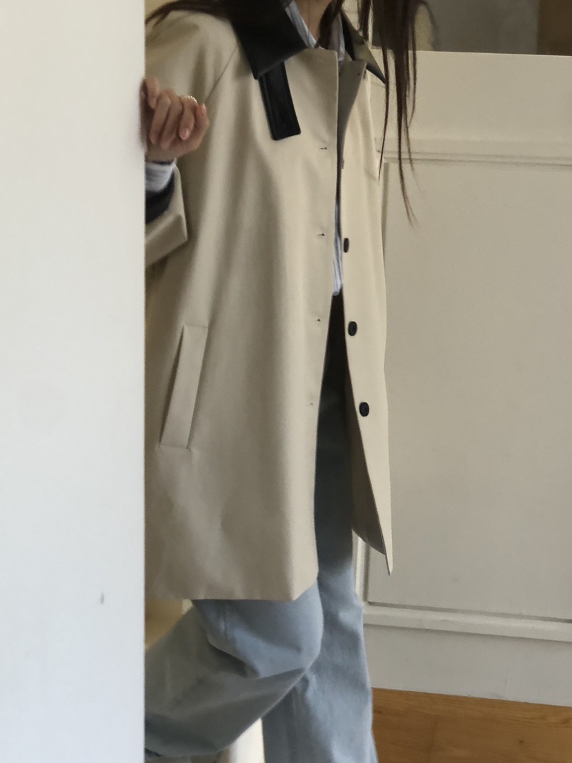 LOGON韓國㊣直郵東大門代購女裝新款時尚職業推薦人氣長款風衣LOGON長款風衣