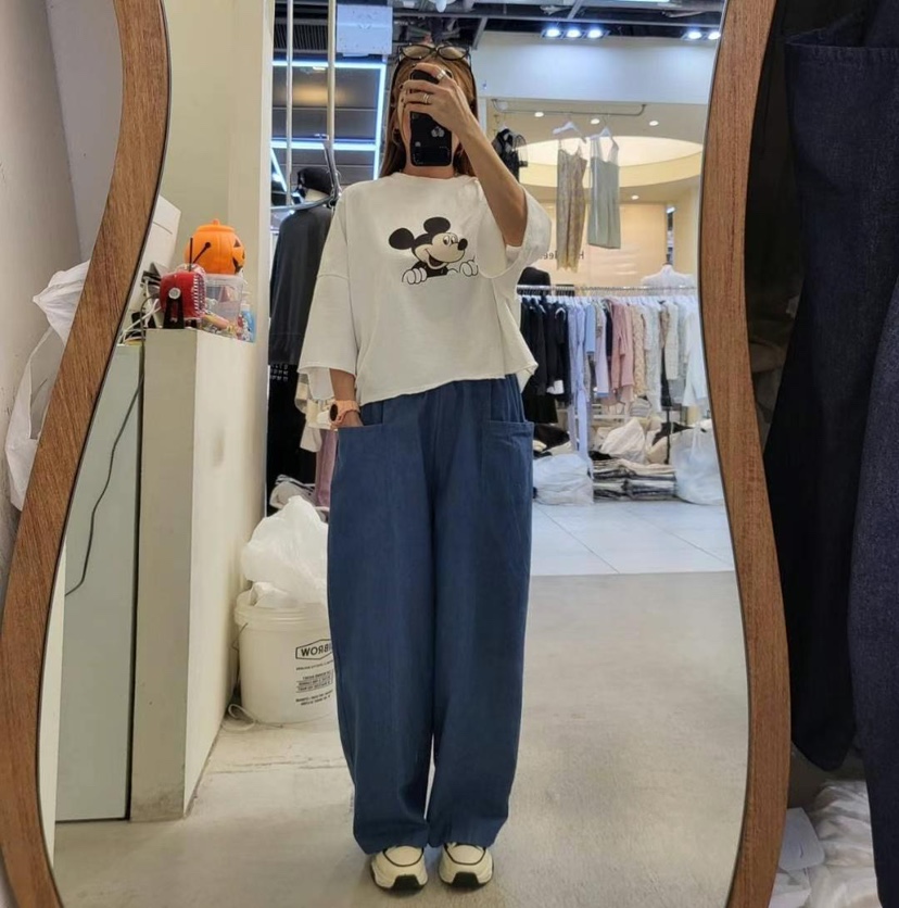 ZACCU韓國直郵㊣女裝新款推薦休閑熱賣職業25春夏時尚牛仔褲ZACCU牛仔褲