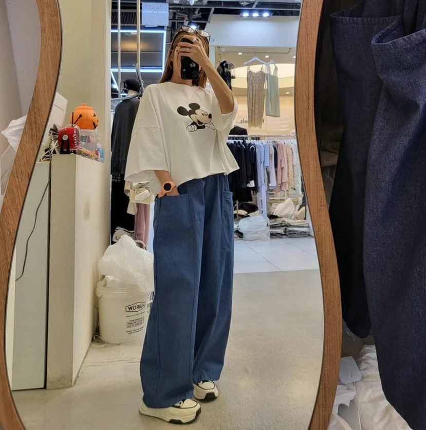 ZACCU韓國直郵㊣女裝新款推薦休閑熱賣職業25春夏時尚牛仔褲ZACCU牛仔褲