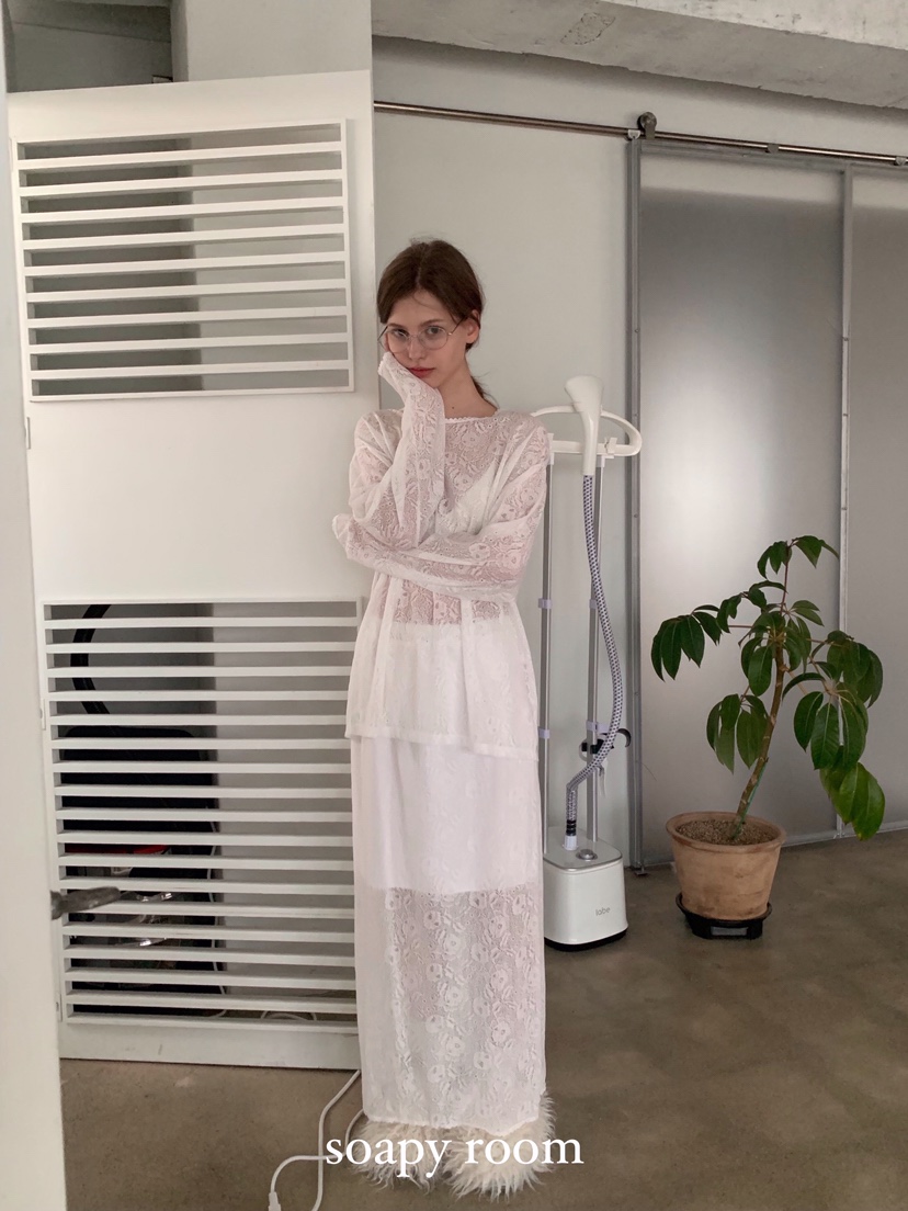 SOAPYROOM直郵韓國代購㊣女裝新款時尚25春夏熱賣休閑職業長裙SOAPYROOM長裙