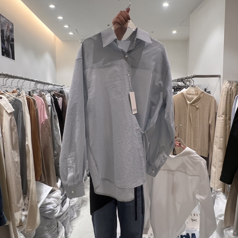 THE REST韓國直郵㊣女裝新品時尚休閑25春夏熱賣襯衫蕾絲衫THE REST/UNNOEUD襯衫/蕾絲衫圖色2