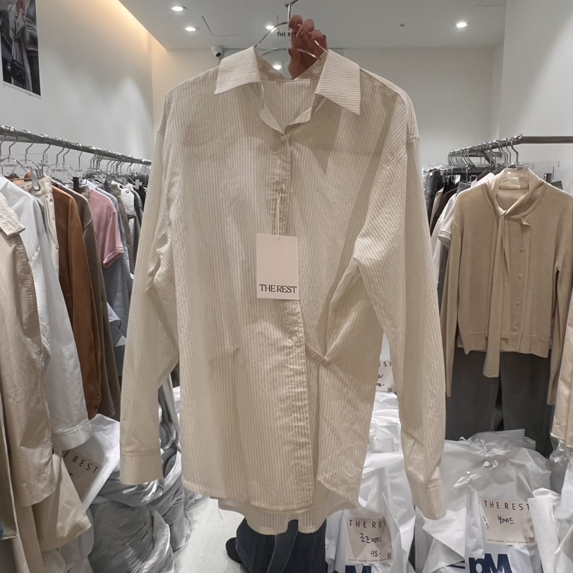 THE REST韓國直郵㊣女裝新品時尚休閑25春夏熱賣襯衫蕾絲衫THE REST/UNNOEUD襯衫/蕾絲衫圖色3