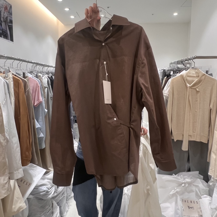 THE REST韓國直郵㊣女裝新品時尚休閑25春夏熱賣襯衫蕾絲衫THE REST/UNNOEUD襯衫/蕾絲衫圖色4