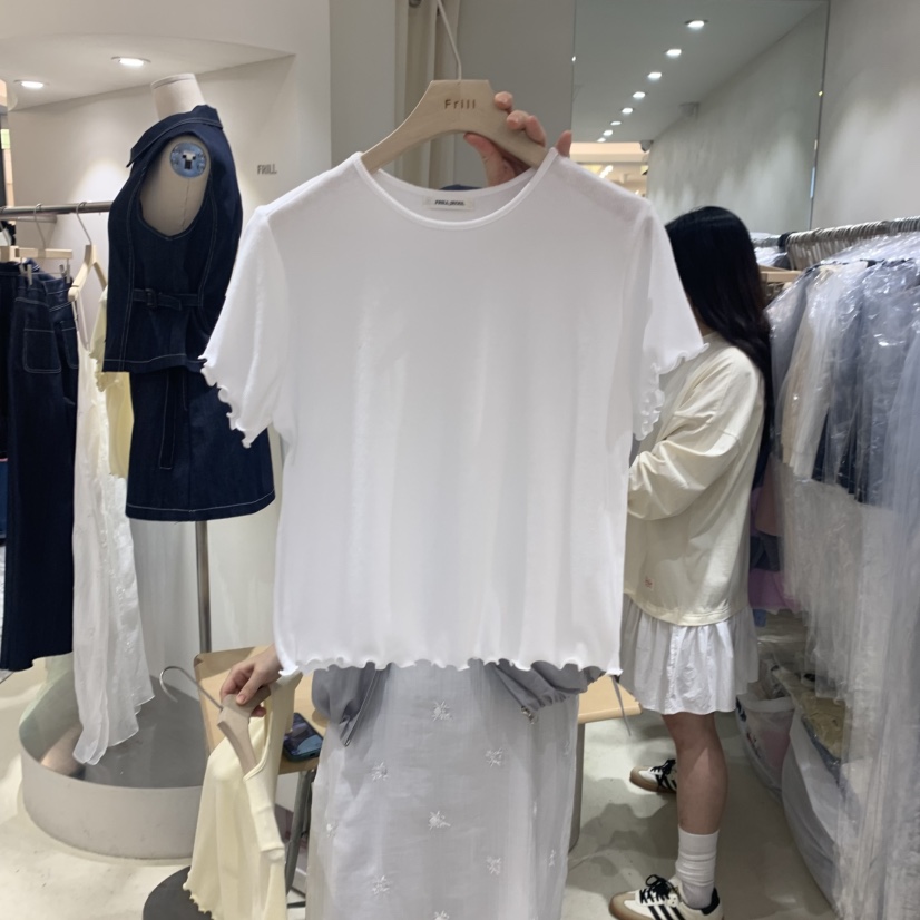FRILL韓國直郵㊣東大門實拍女裝新款25春夏時尚人氣推薦T恤FRILLT恤圖色4