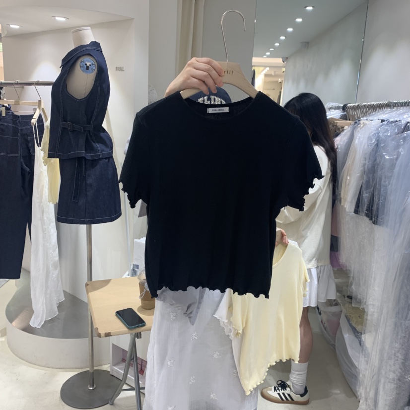 FRILL韓國直郵㊣東大門實拍女裝新款25春夏時尚人氣推薦T恤FRILLT恤圖色5