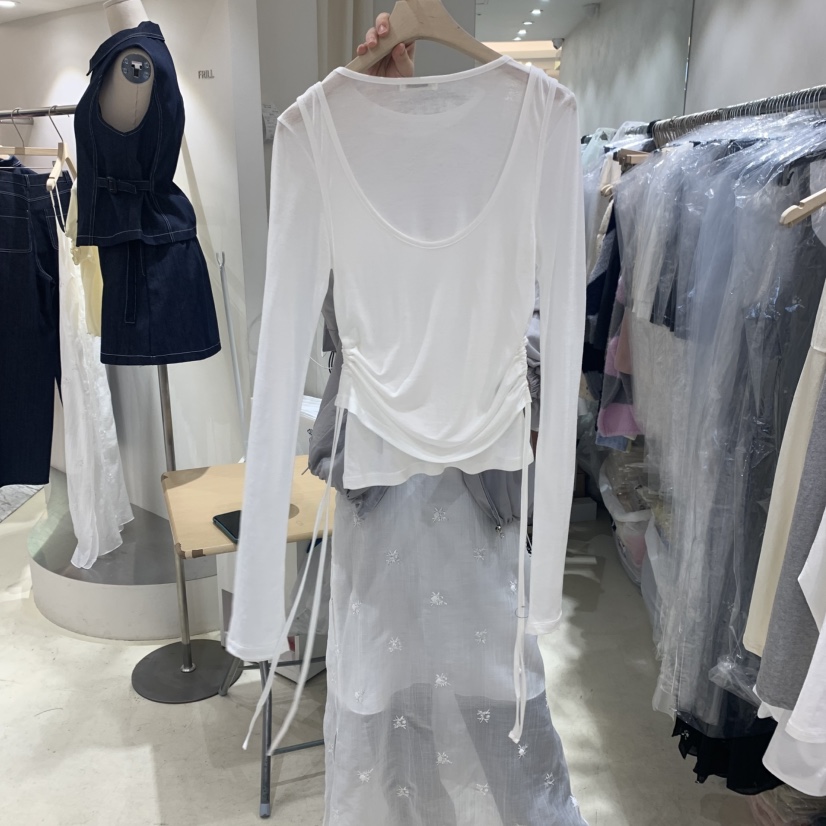 FRILL韓國直郵㊣東大門實拍女裝新品熱賣推薦25春夏長袖T恤FRILL長袖T恤