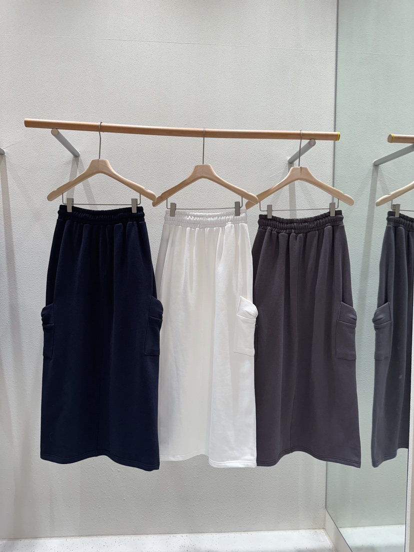 MARKE-P韓國直郵㊣東大門實拍女裝新品25春夏半身裙中短裙蝴蝶結口袋MARKE-P半身裙/中短裙
