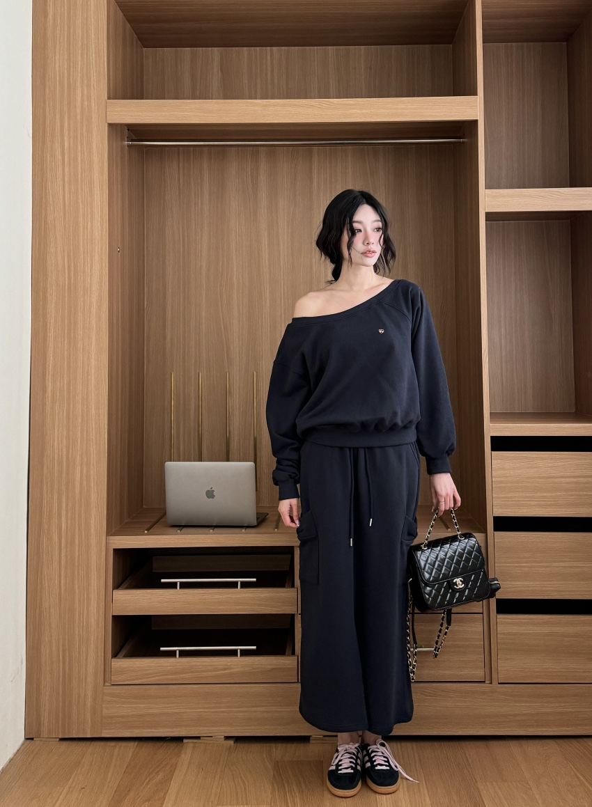 MARKE-P韓國直郵㊣東大門實拍女裝新品25春夏半身裙中短裙蝴蝶結口袋MARKE-P半身裙/中短裙