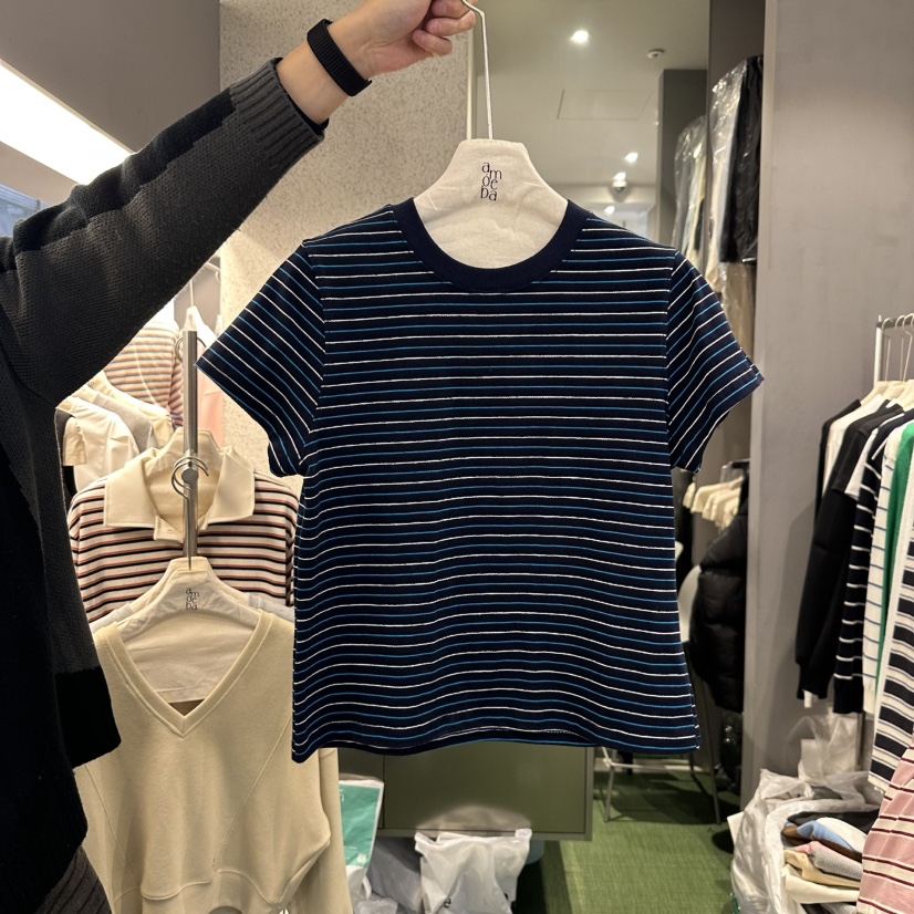 AMOEBA直郵韓國代購㊣女裝新款休閑職業25春夏熱賣推薦時尚T恤AMOEBAT恤