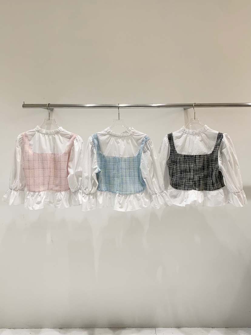 FABRIC東大門直郵女裝新品時尚熱賣職業推薦襯衫蕾絲衫花呢FABRIC襯衫/蕾絲衫