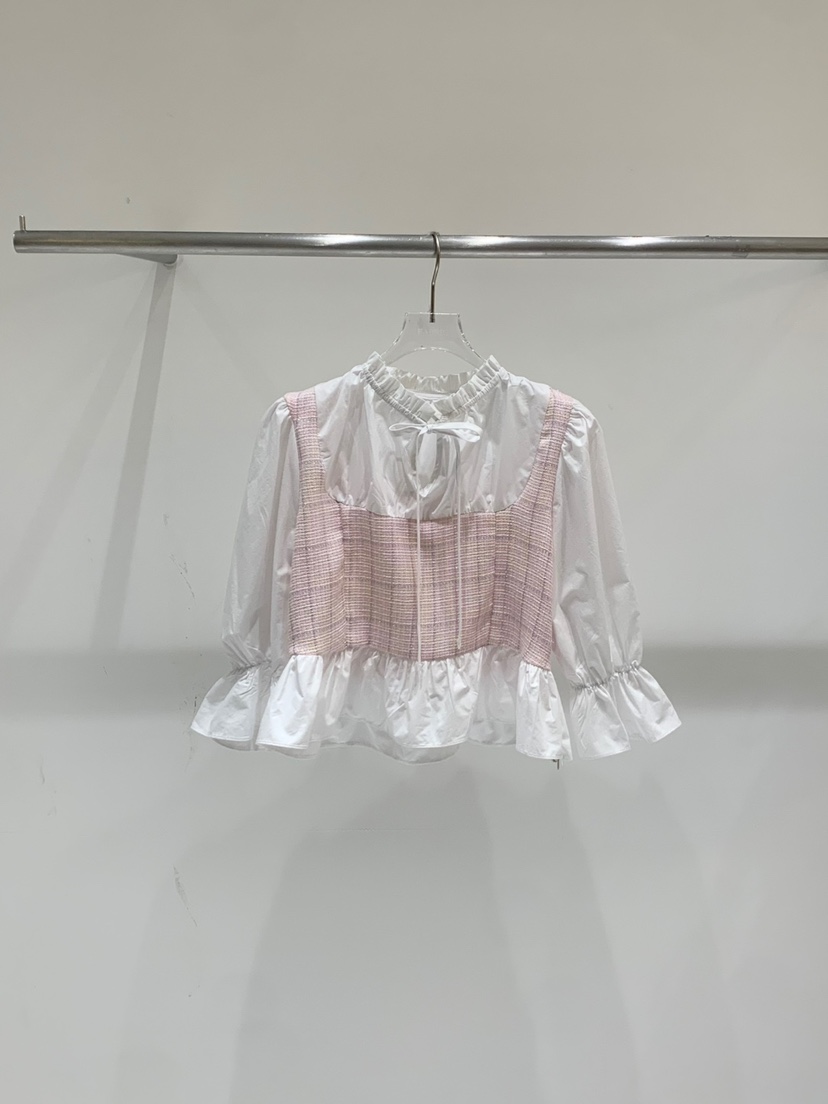 FABRIC東大門直郵女裝新品時尚熱賣職業推薦襯衫蕾絲衫花呢FABRIC襯衫/蕾絲衫圖色1